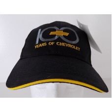 NWT  100 Years of Chevrolet Ball Cap Hat Chevrolet GM Licensed  black strapback  eb-58937833